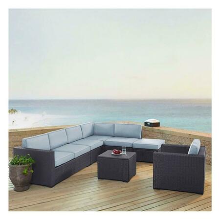 CROSLEY Biscayne 6 Piece Outdoor Wicker Seating Set - Mist KO70107BR-MI